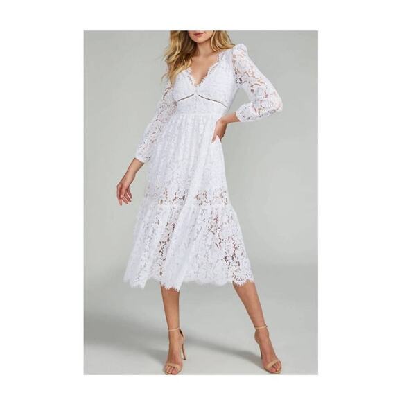 NWOT Generation Love Mariella Lace Midi Dress in White size XS - Picture 1 of 8
